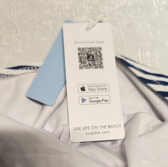 CUPSHE SWIM SIZE XL STRIPED One-Piece Swimsuit - Picture 11 of 12